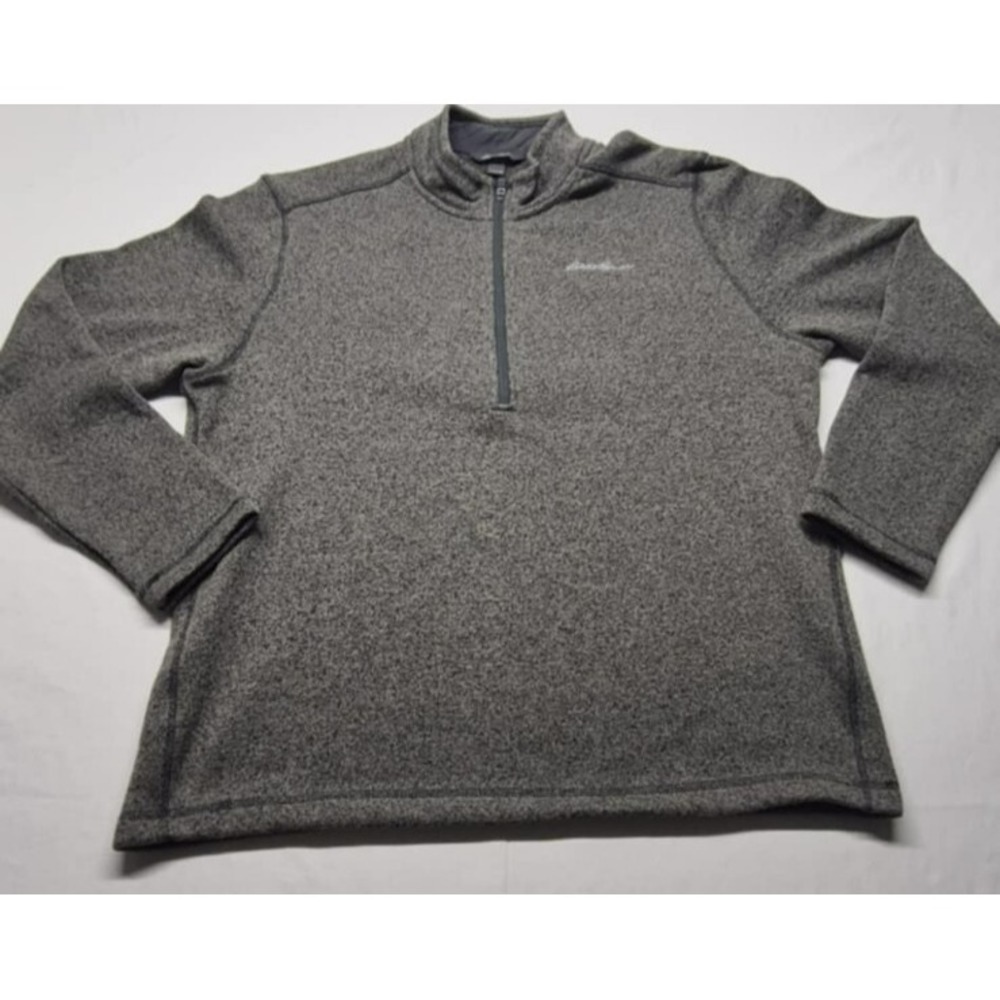 Eddie Bauer Outdoor men's gray 1/4 zip pullover sweatshirt sz. XL hiking